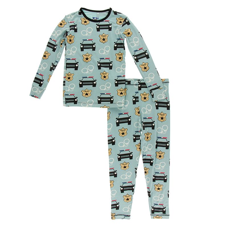 KicKee Pants Print Long Sleeve Pajama Set - Jade Law Enforcement
