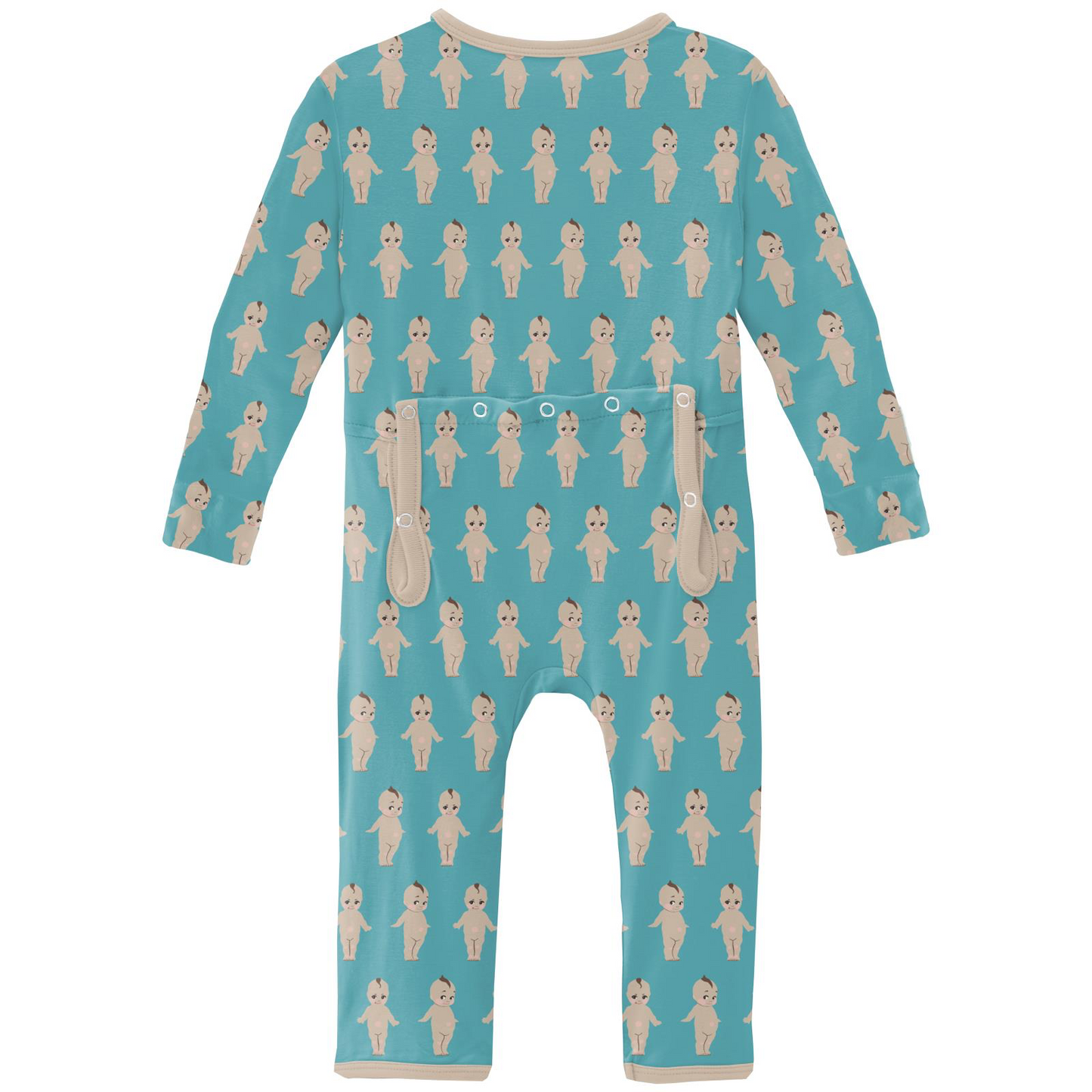 Glacier Baby Doll Print Coverall with Zipper