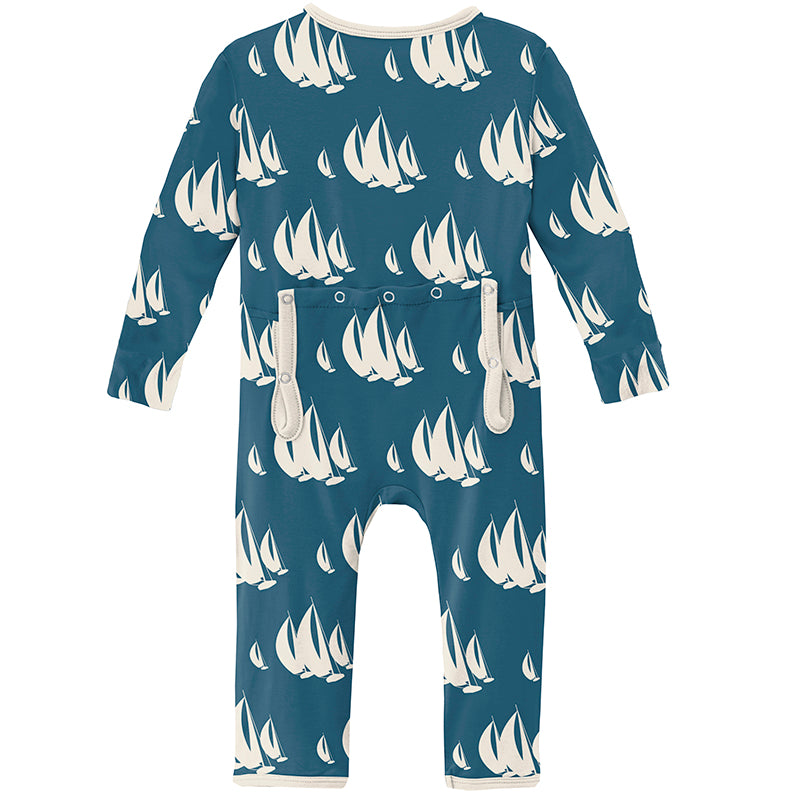 Print Coverall with Zipper - Deep Sea Sailboat Race