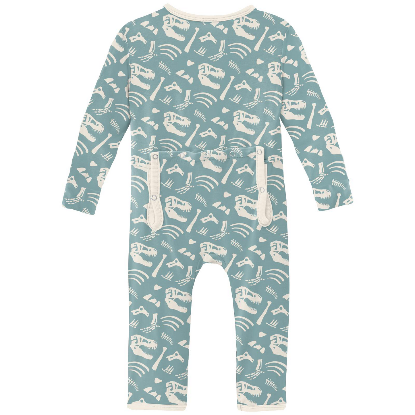 Jade Bones Print Coverall with Zipper