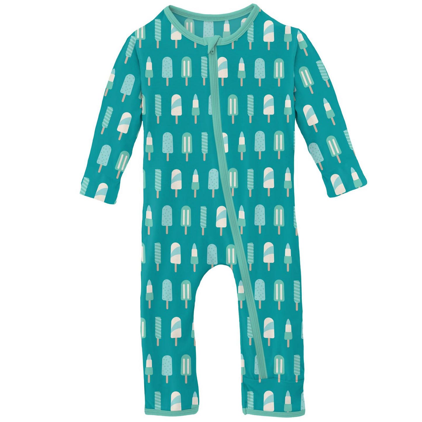 Print Coverall with Zipper in Neptune Popsicles
