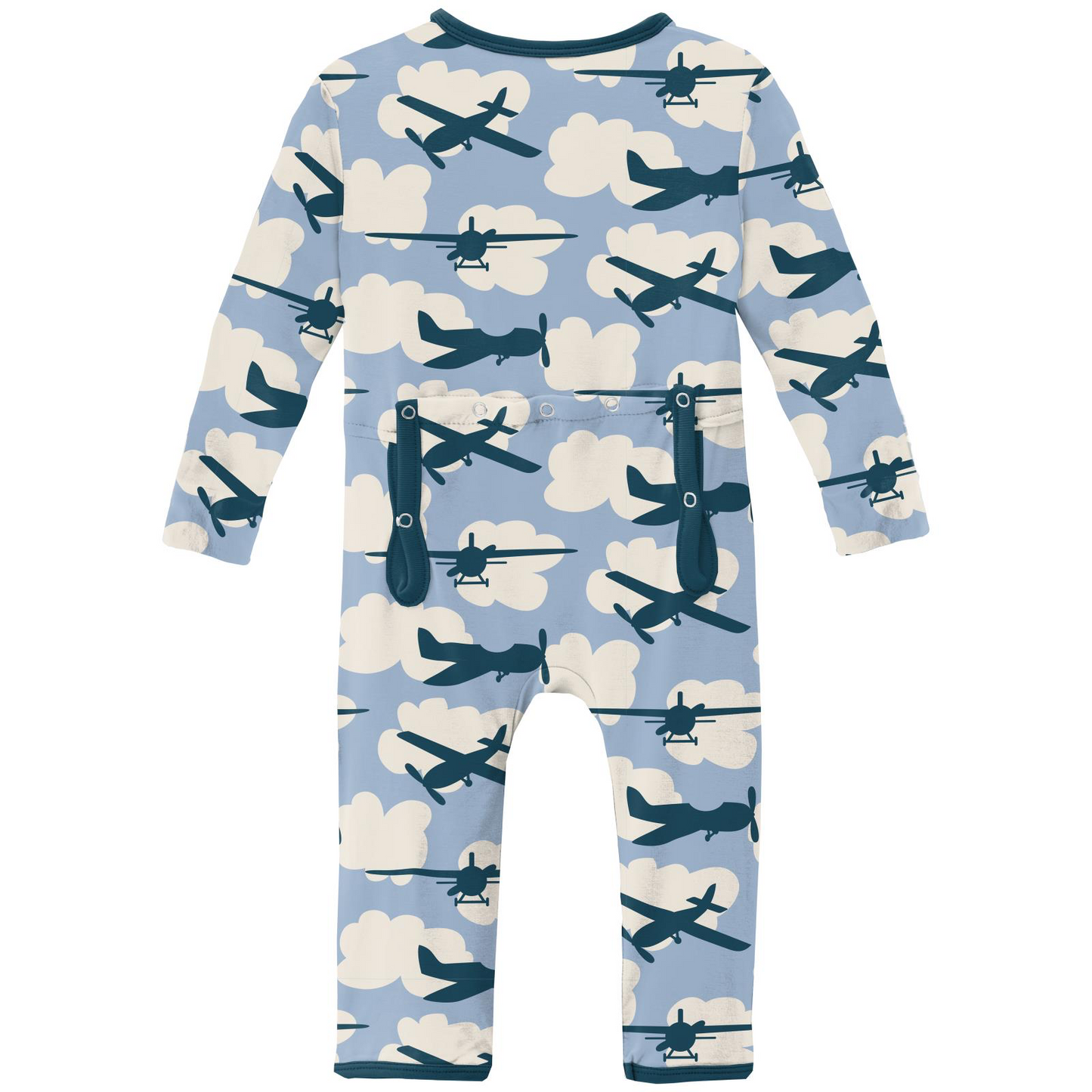 Pond Airplanes Print Coverall with Zipper