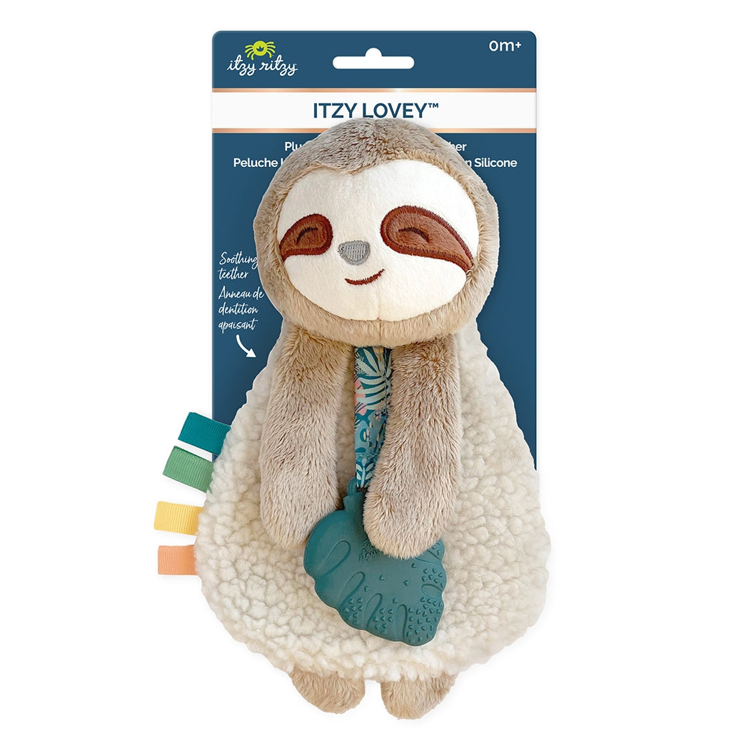 Sloth Plush Lovey with Silicone Teether