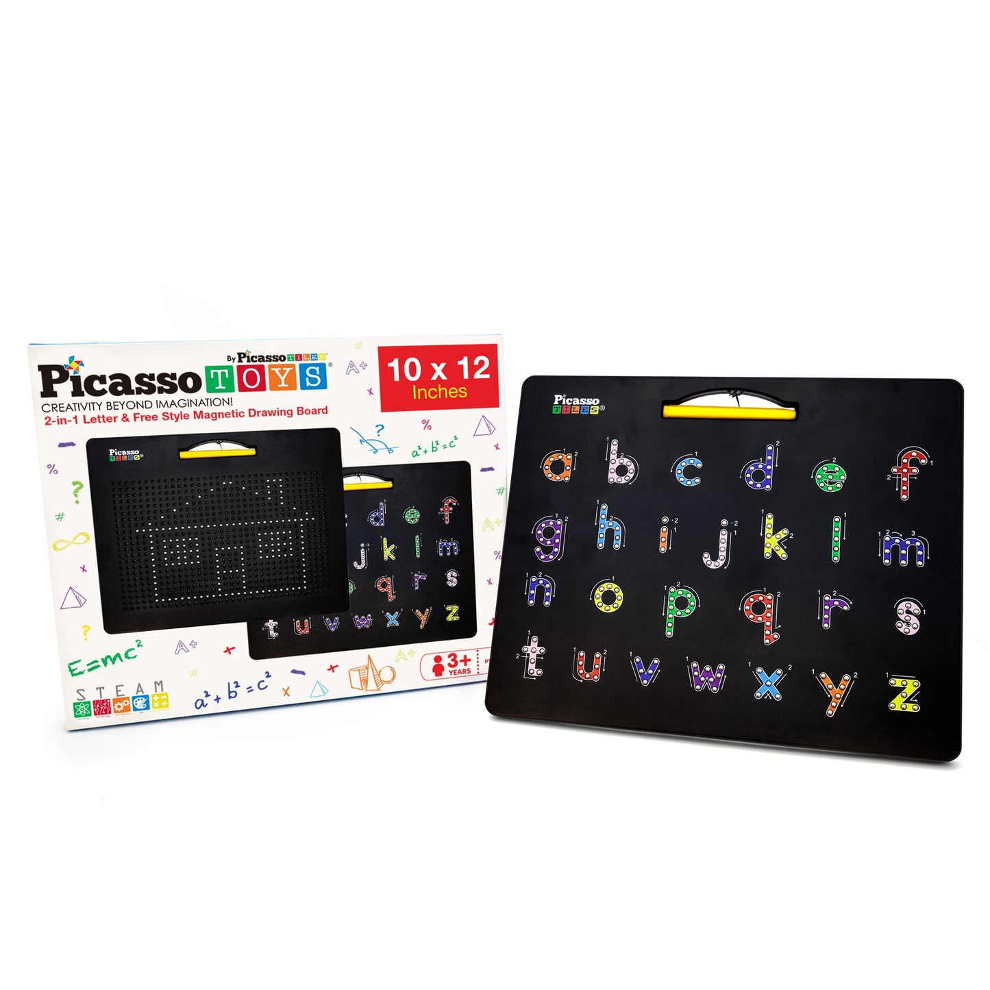 PicassoTiles Alphabet & Freestyle Magnetic Drawing Board