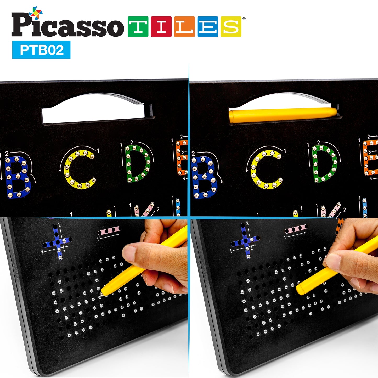 PicassoTiles Alphabet & Number Magnetic Drawing Board