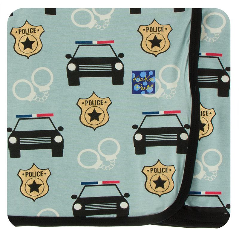 Kickee Pants Print Swaddling Blanket - Jade Law Enforcement