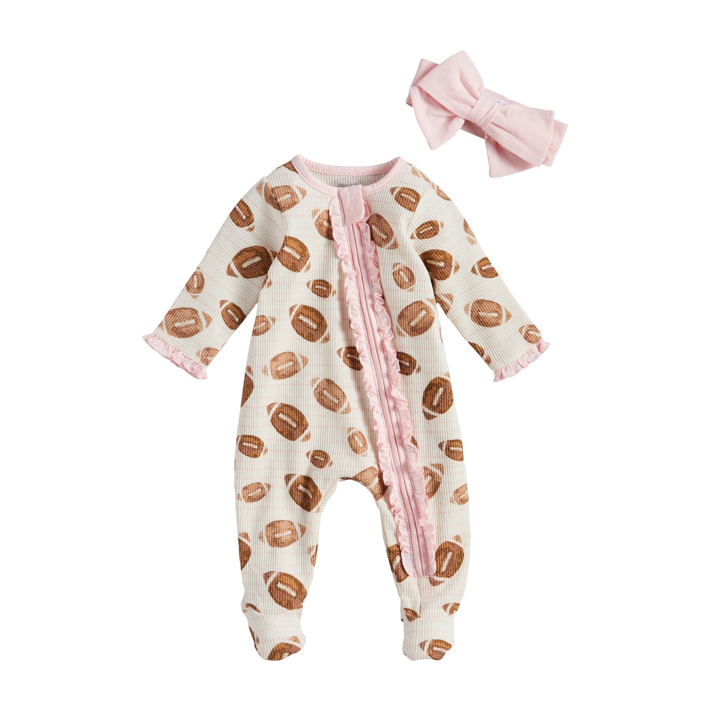 Girl's Football Sleeper & Headband