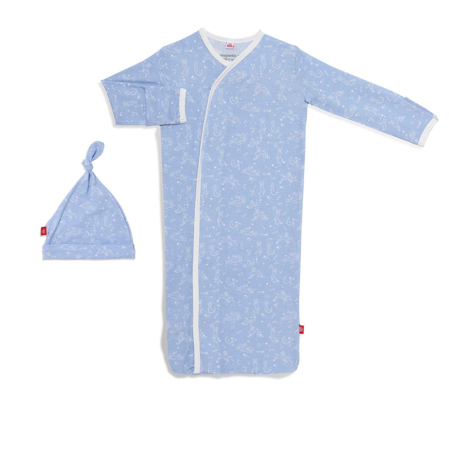 Bunny Moon Modal Magnetic Sack Gown & Hat Set