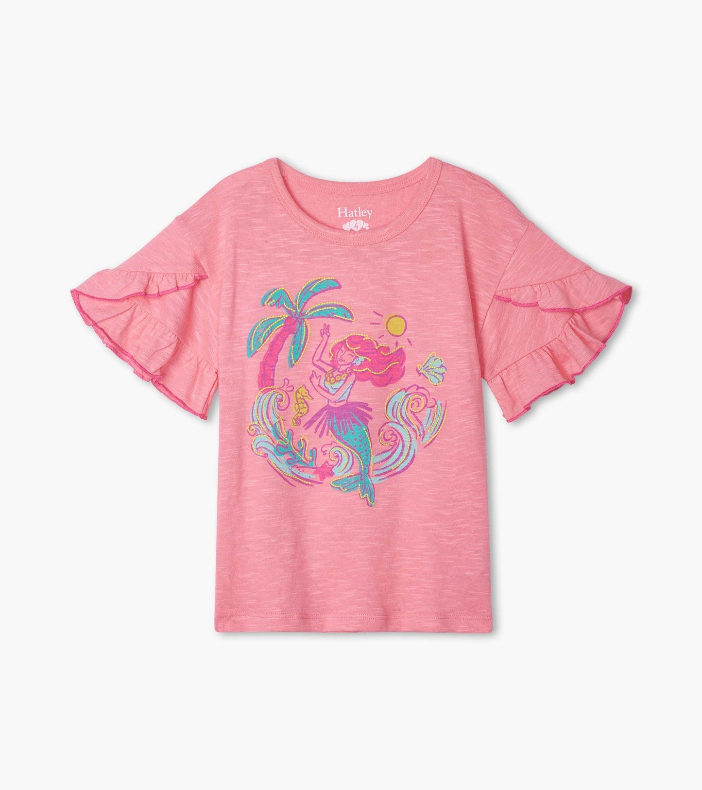 Tropical Mermaid Flutter Sleeve Tee - Hatley