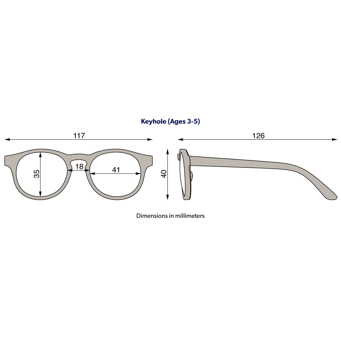 The Sunseeker Polarized Keyhole Sunglasses with Mirrored Lens