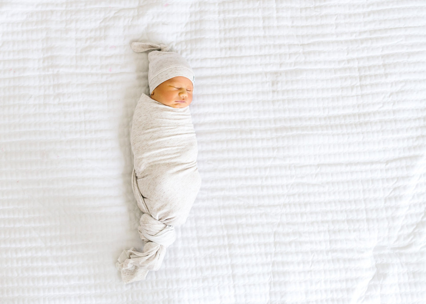 Copper Pearl Knit Swaddle Blanket - Oat