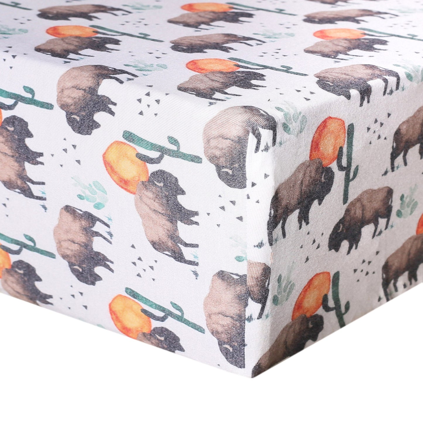 Copper Pearl Crib Sheet - Bison