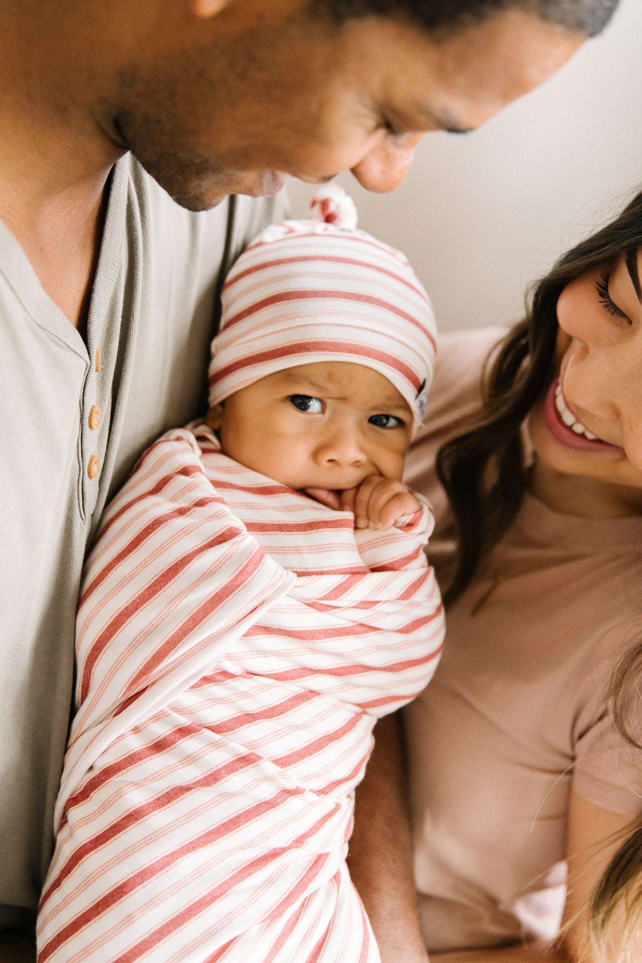 Copper Pearl Knit Swaddle Blanket - Cinnamon