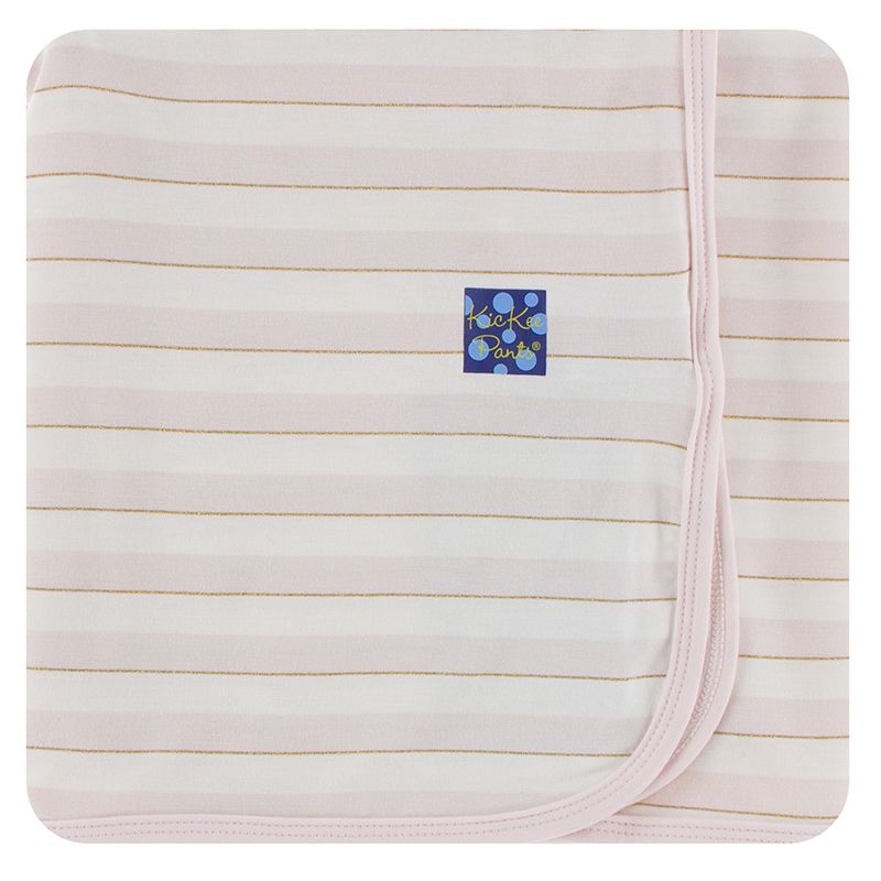 Kickee Pants Print Swaddling Blanket - Everyday Heroes Sweet Stripe