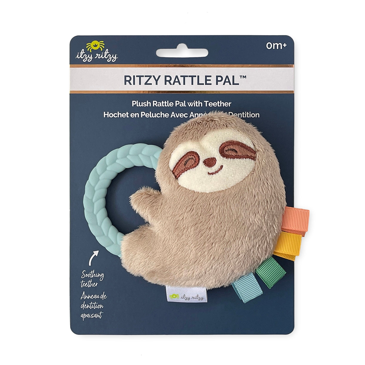 Sloth Plush Rattle Pal with Teether