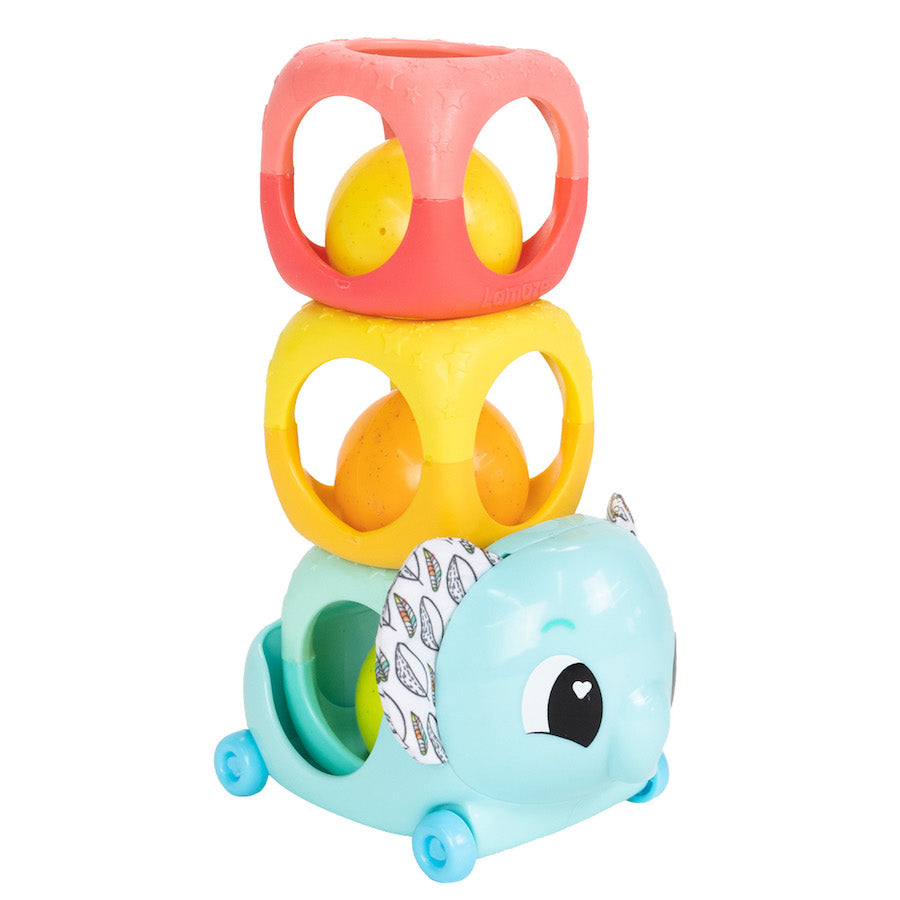 Lamaze Stack Rattle & Roll Blocks - Fat Brain Toys