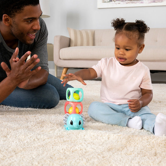 Lamaze Stack Rattle & Roll Blocks - Fat Brain Toys