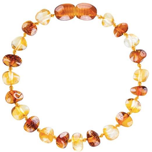 Polished Honey/Cognac Amber Teething Bracelet 5.5"