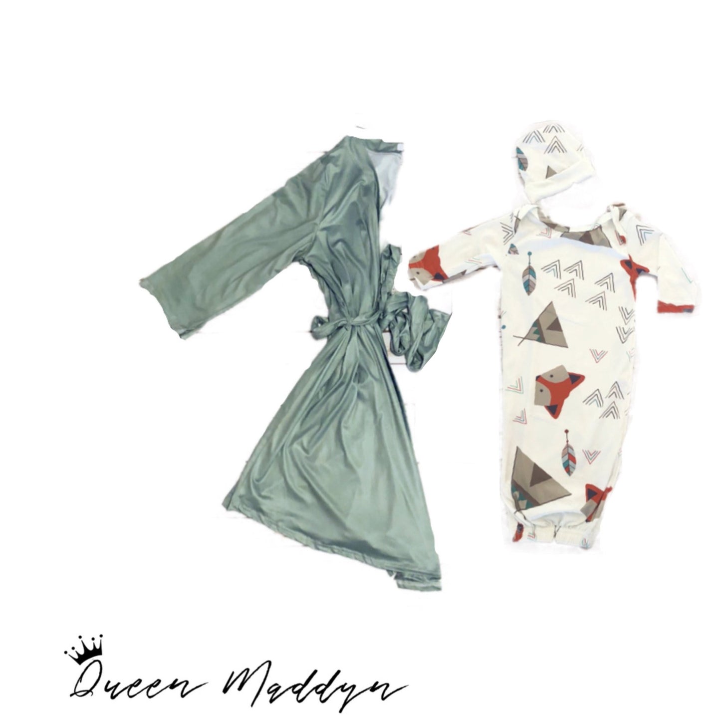 Queen Maddyn Mommy & Baby Gift Set - Foxy/Olive