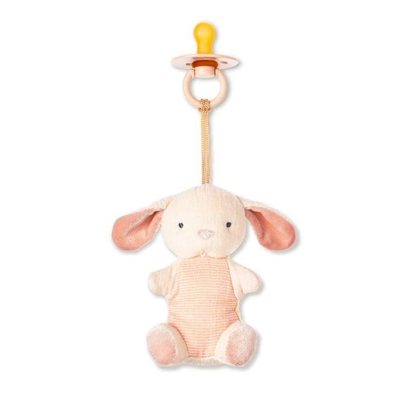 Bunny Bitzy Pal - Natural Rubber Pacifier & Lovey