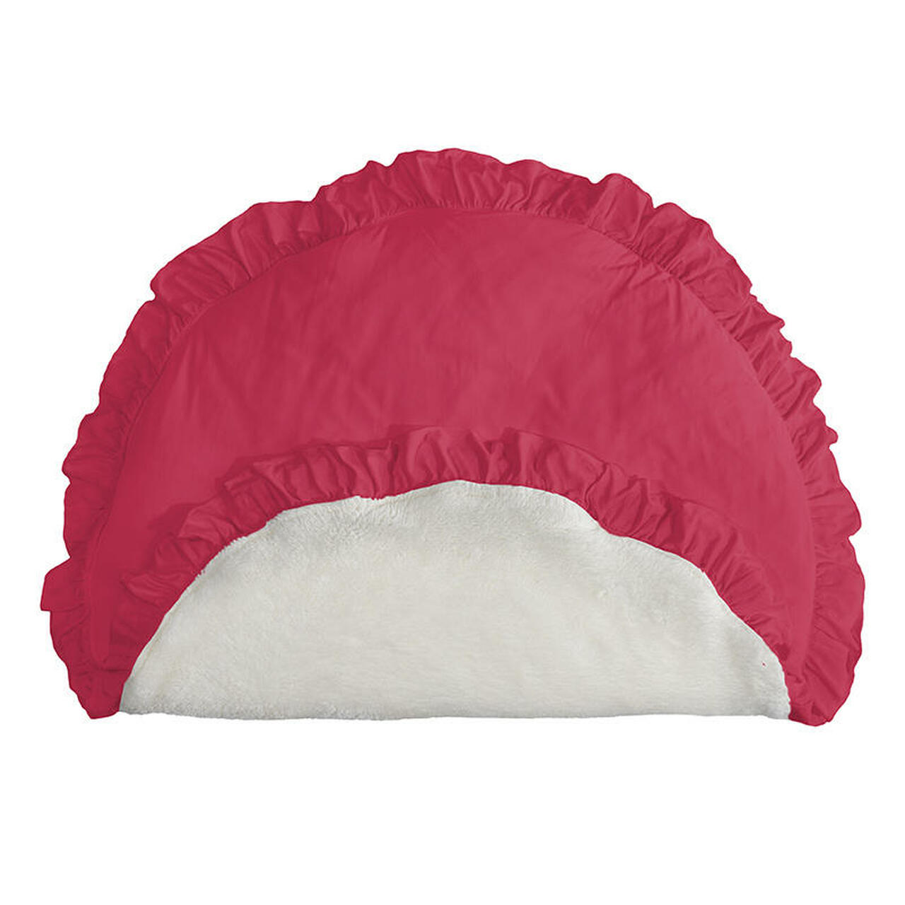 Solid Sherpa-Lined Ruffle Fluffle Playmat - Taffy