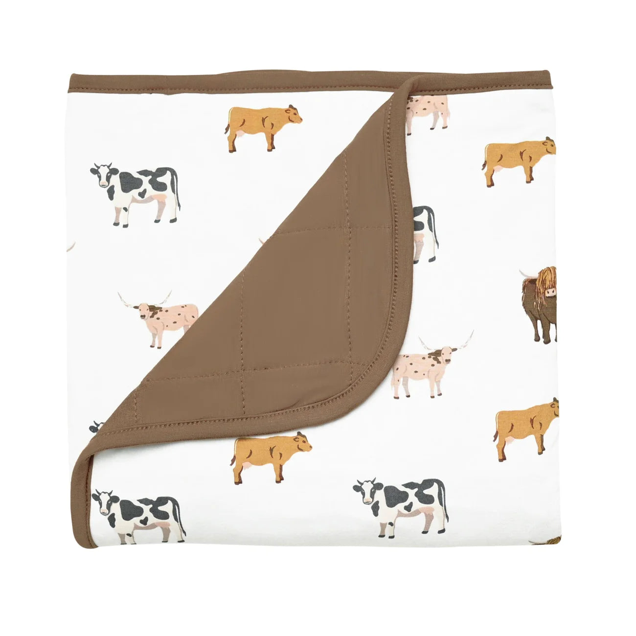 Moo Print Baby Blanket