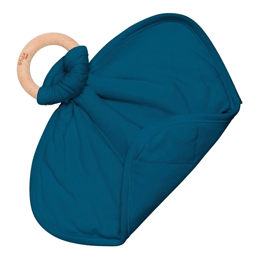 Lovey in Baltic with Removable Wooden Teething Ring - Kyte BABY