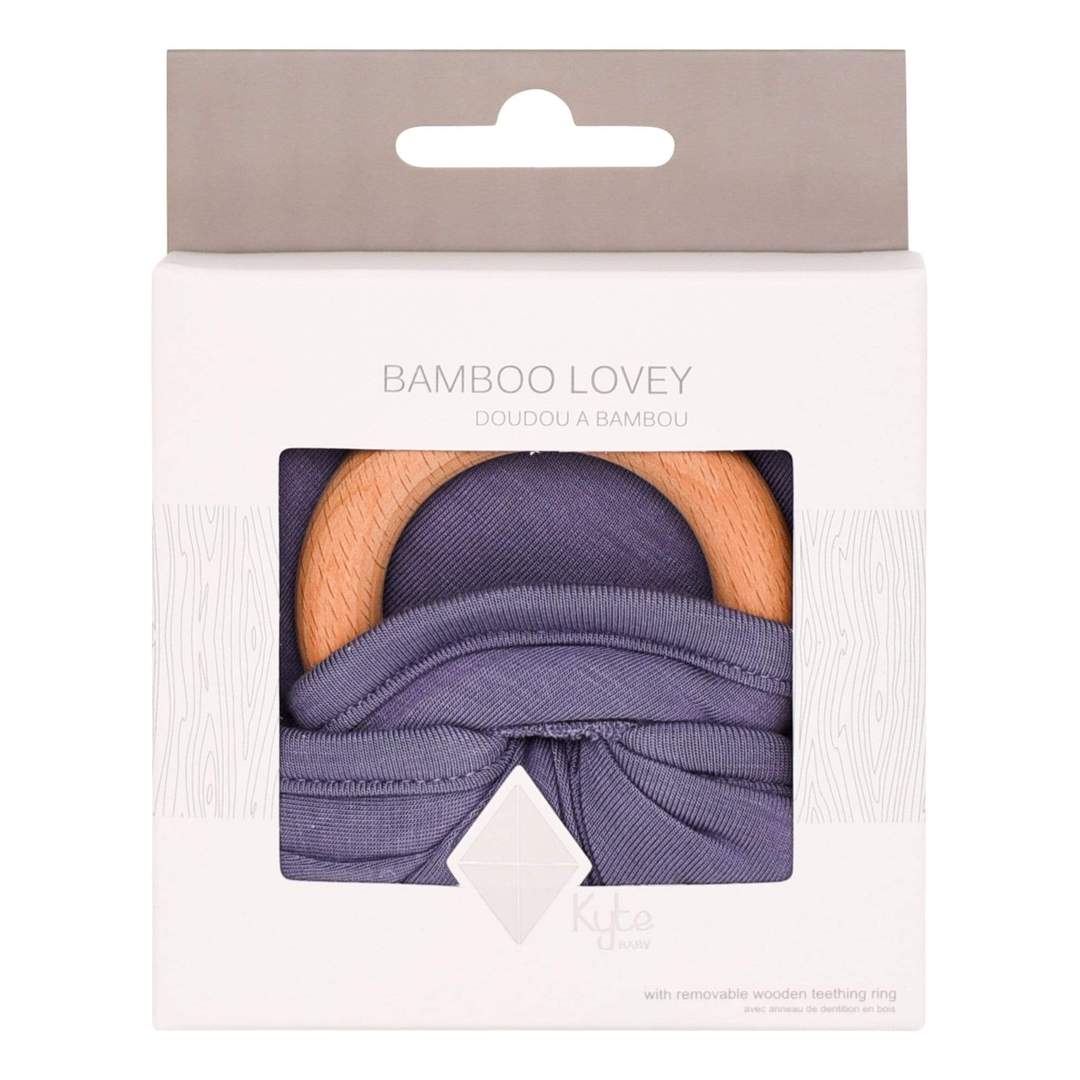 Kyte Baby Lovey with Removable Wooden Teething Ring - Orchid