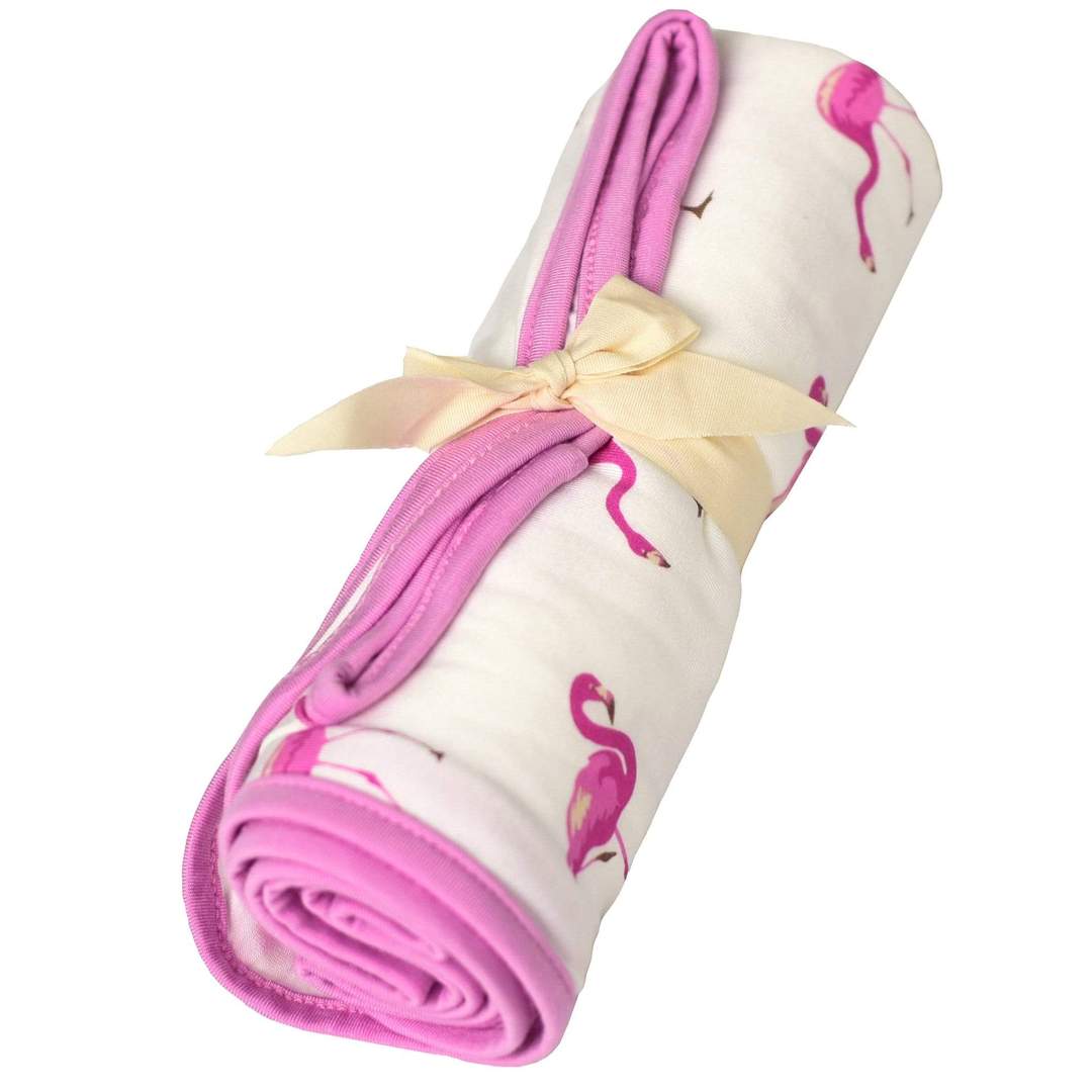Printed Swaddling Blanket in Flamingo - Kyte Baby