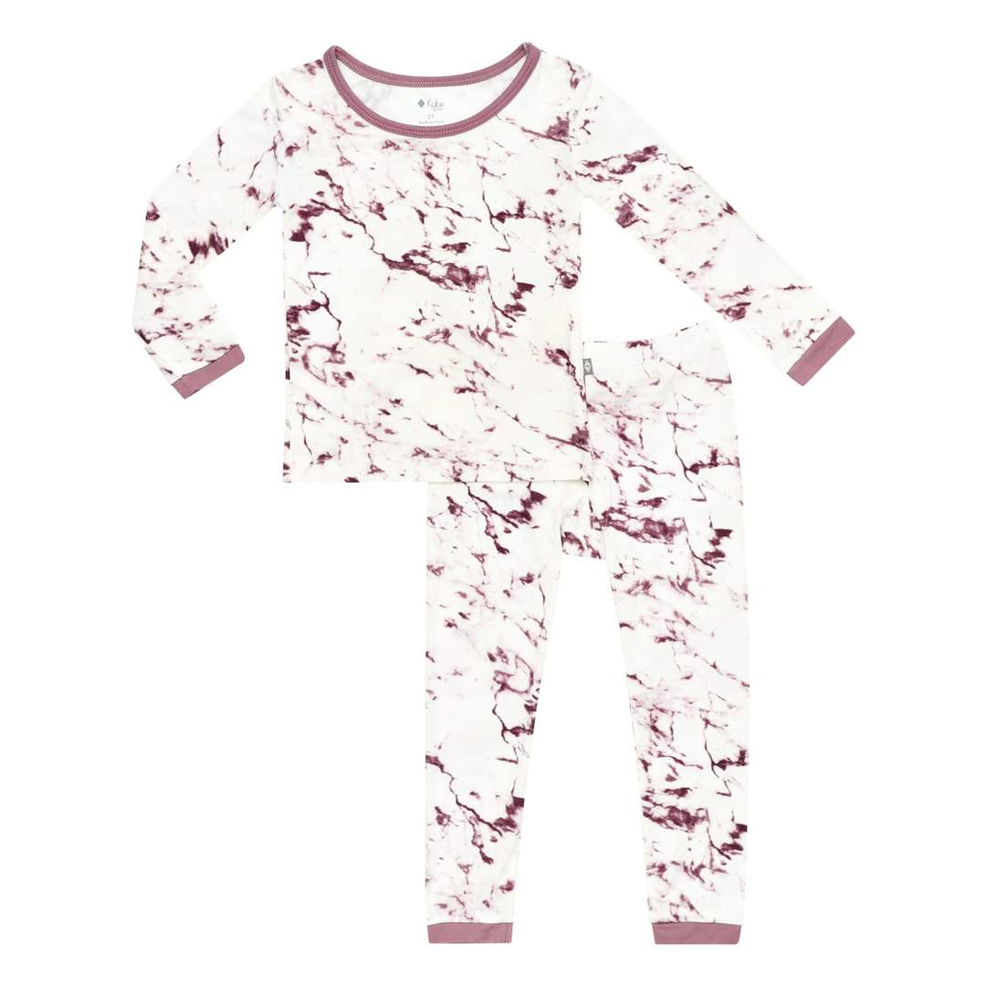 Kyte Baby Printed Toddler Pajama Set - Mulberry Marble