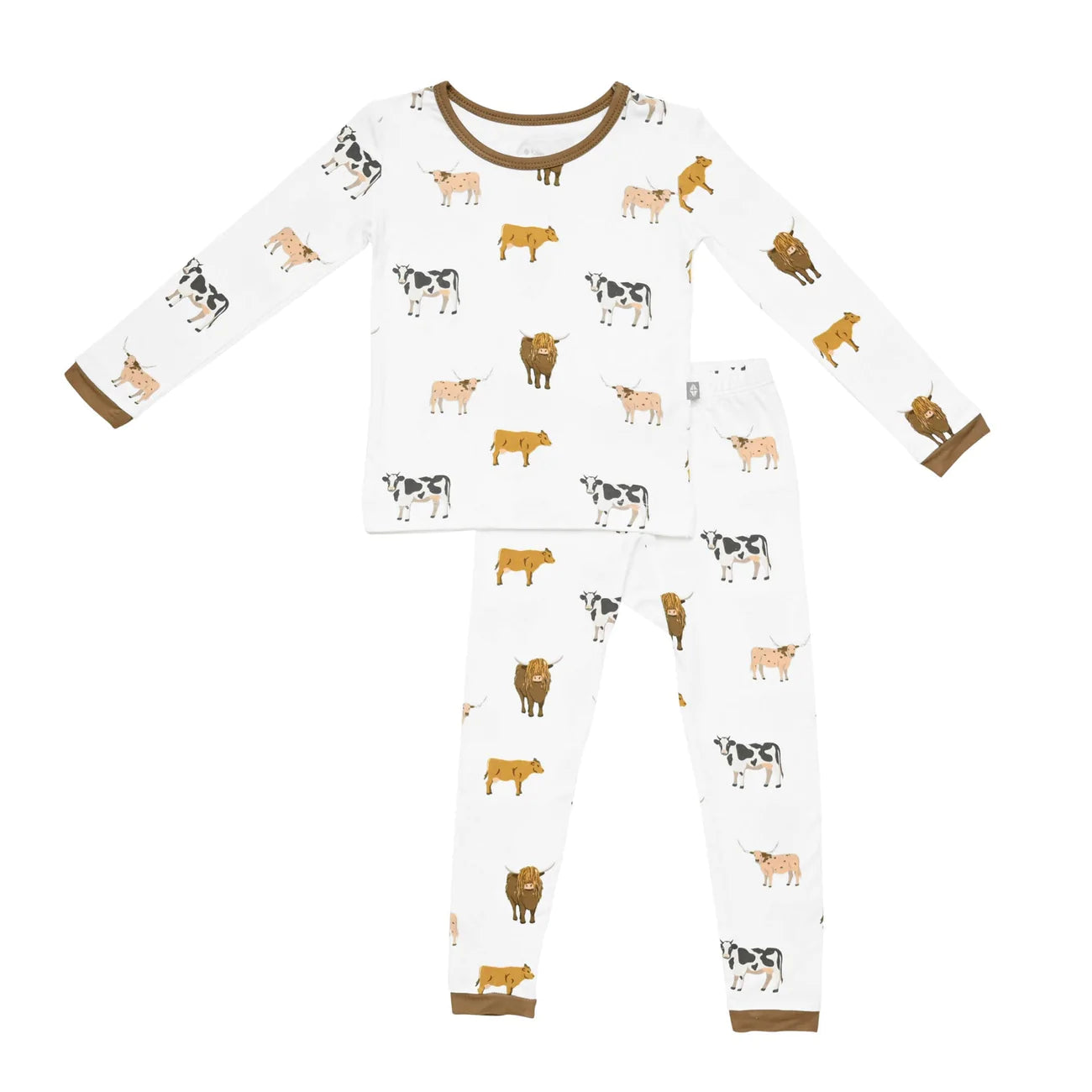 Moo Print Toddler Pajama Set