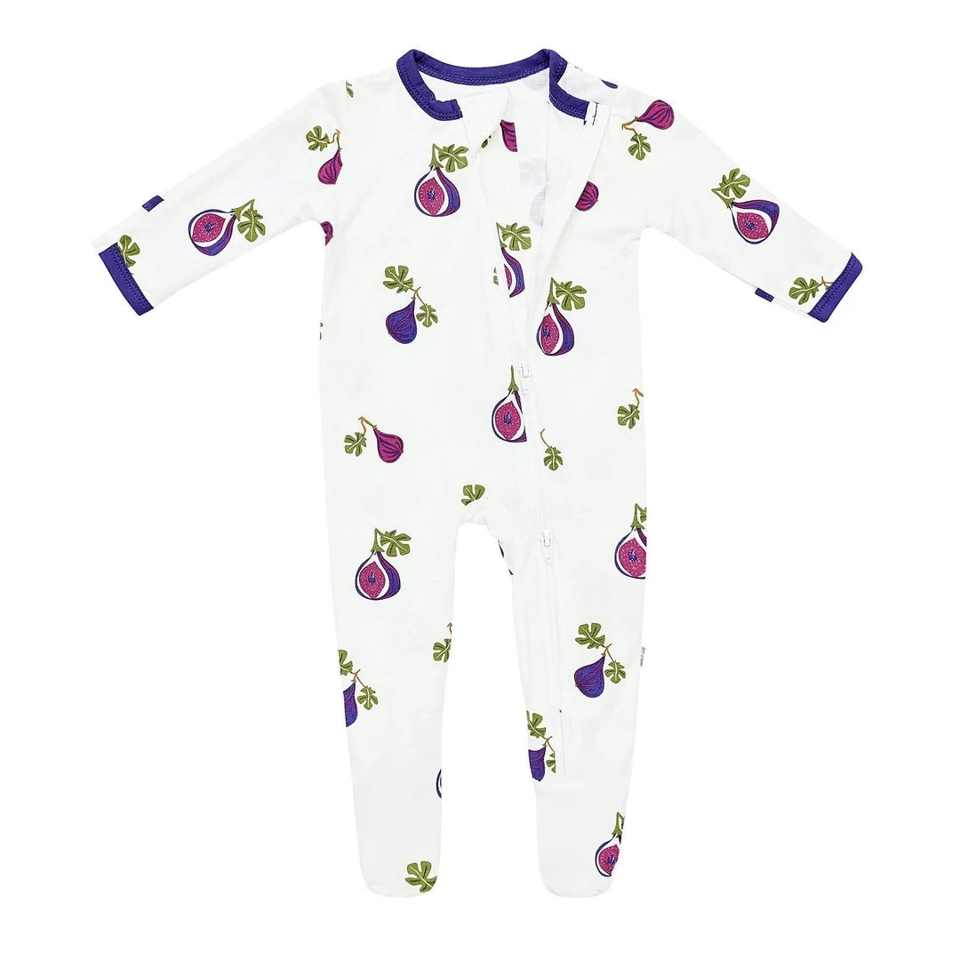 Fig Printed Zippered Footie - Kyte BABY