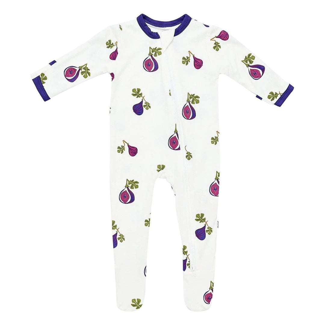 Fig Printed Zippered Footie - Kyte BABY