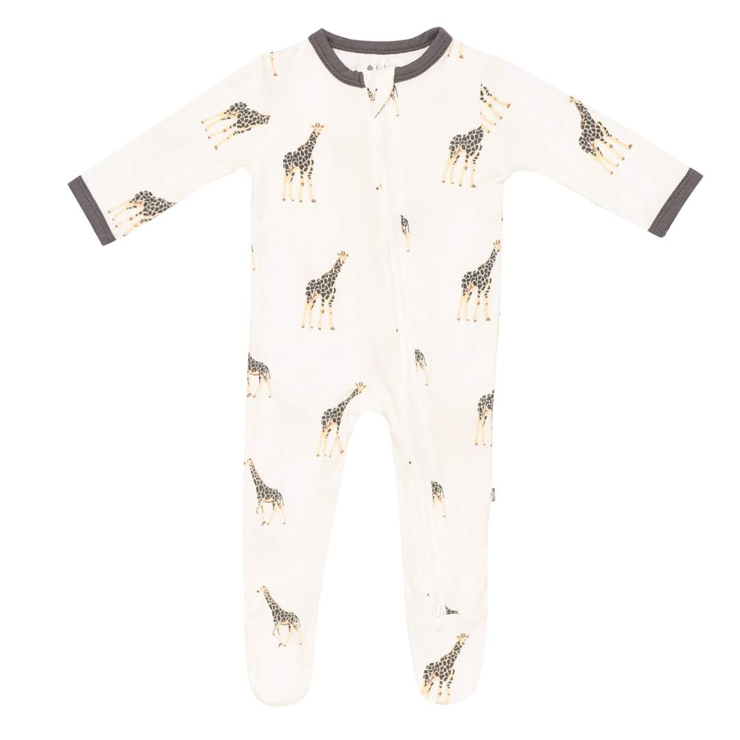 Kyte Baby Printed Zippered Footie - Giraffe