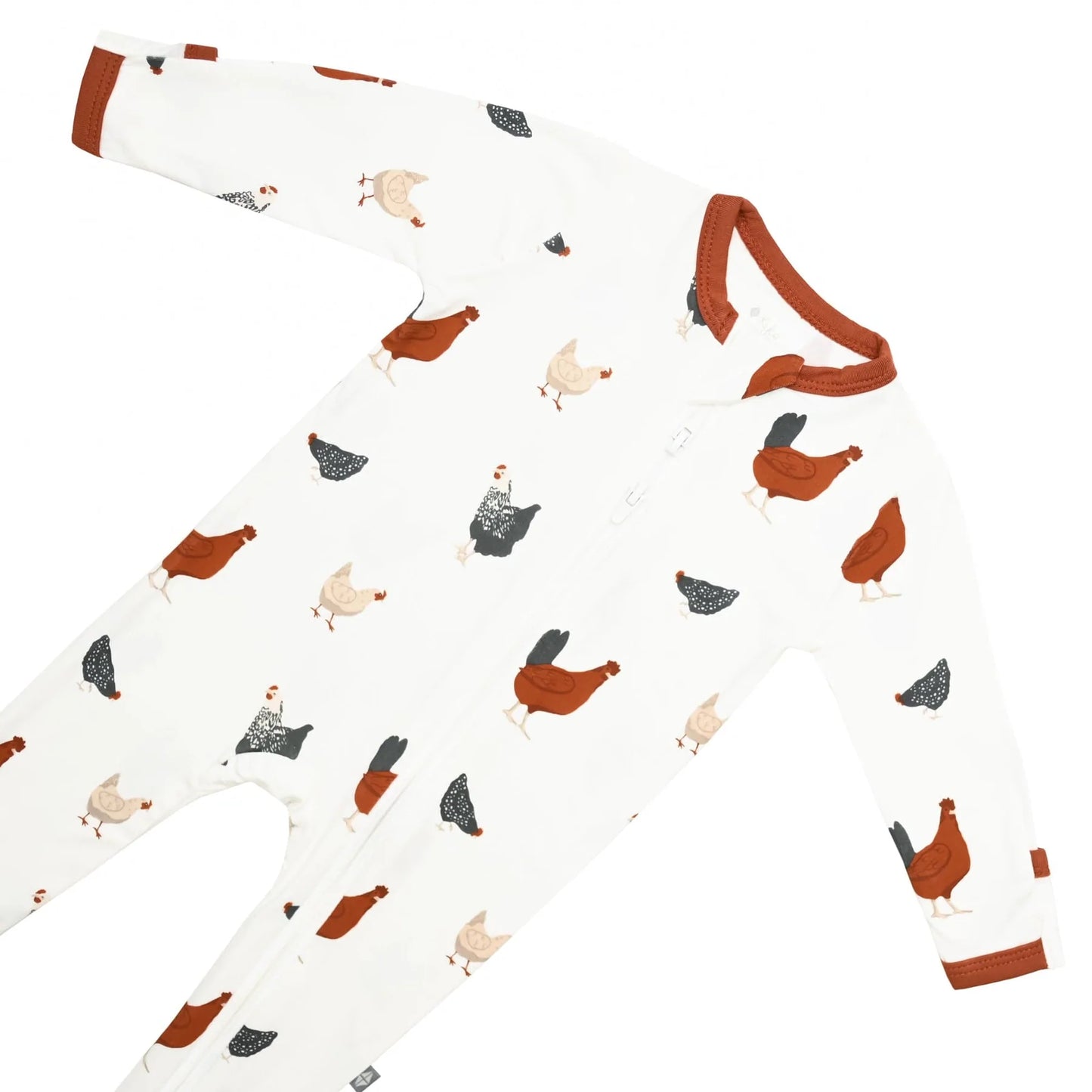 Chick Print Zippered Footie - Kyte Baby