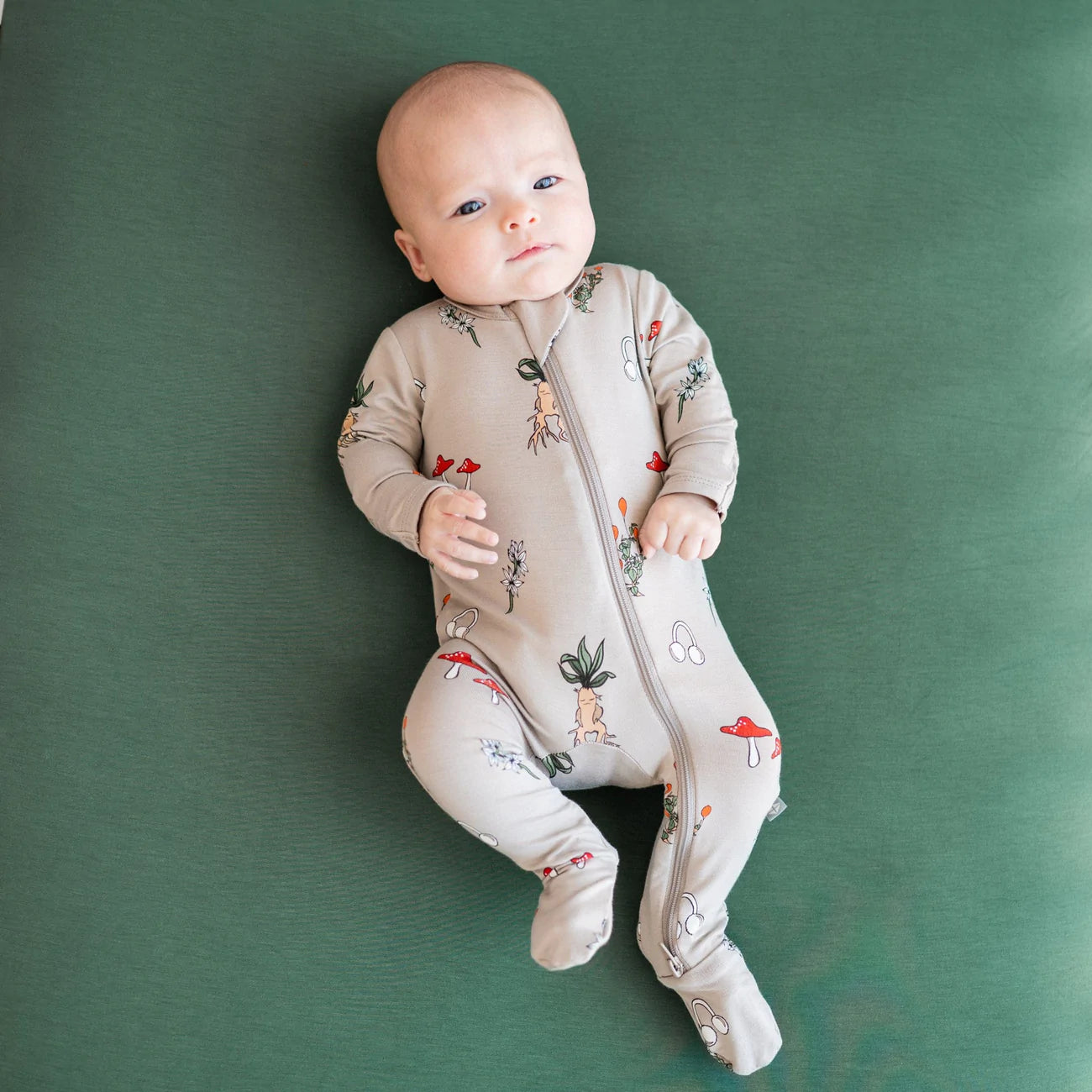 Herbology Print Zippered Footie - Kyte Baby & Harry Potter