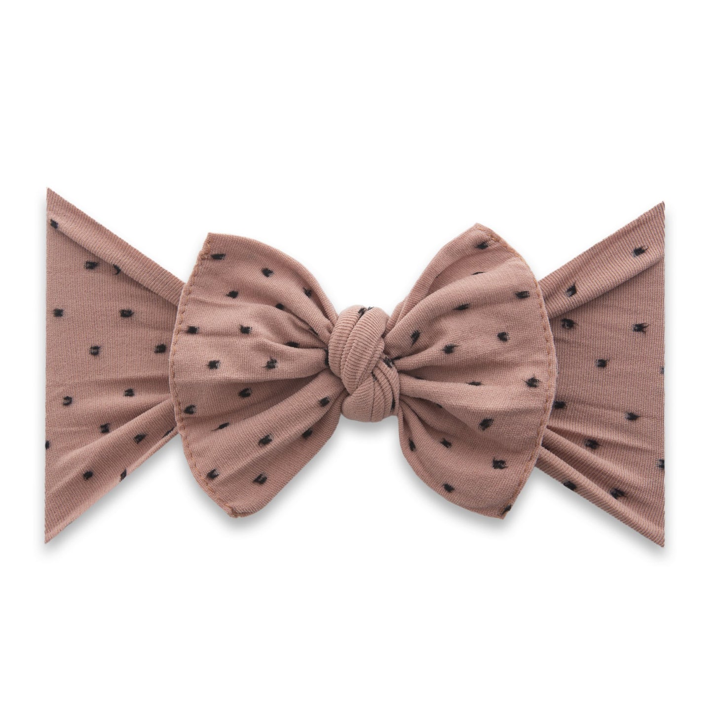 Patterned Shabby Knot - Putty w/ Black Dots