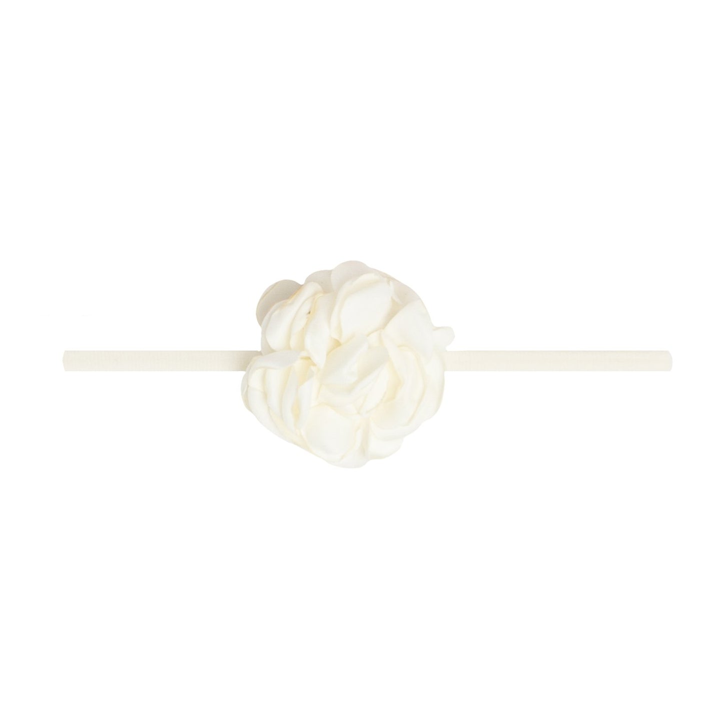 Mini Silk Ruffle Skinny - Ivory