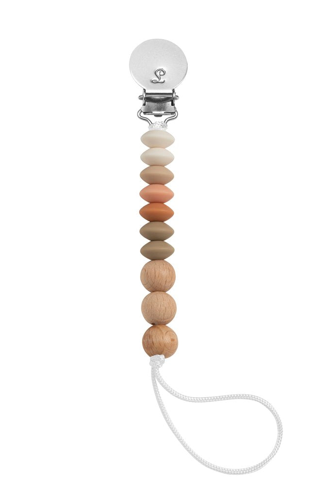 Loulou Lollipop Jubilee Pacifier Clip - Clay