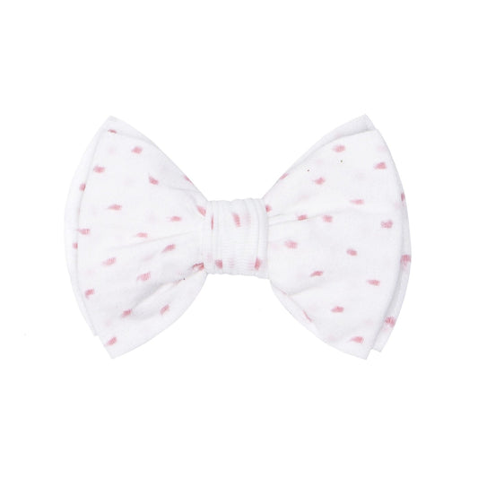 Shabby Classic Clip - White w/ Pink Dot