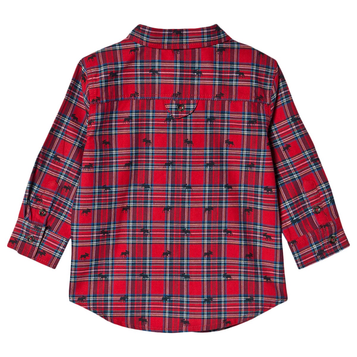 Hatley Holiday Plaid Moose Button Down Shirt