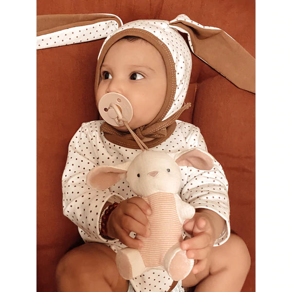Bunny Bitzy Pal - Natural Rubber Pacifier & Lovey