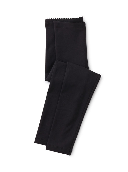 Jet Black Solid Leggings