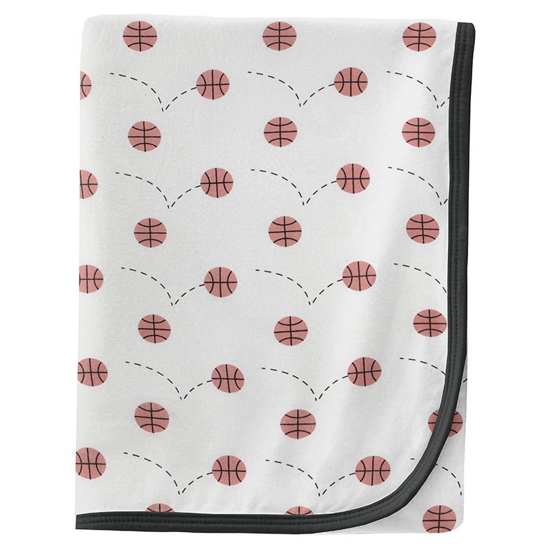 Print Swaddling Blanket - Natural Basketball - SPR3