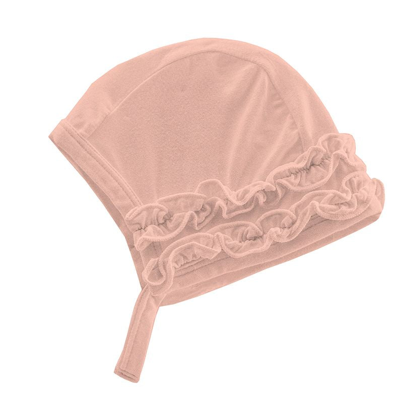 Solid Ruffle Bonnet - Peach Blossom