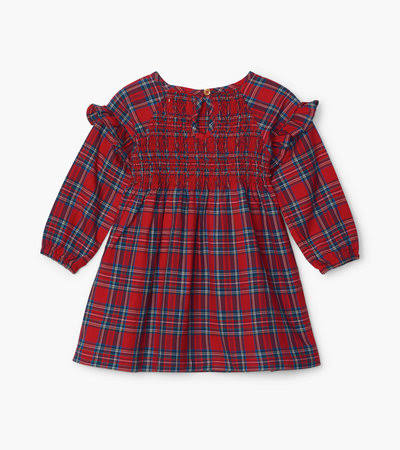 Hatley Holiday Plaid Baby Smocked Party Dress