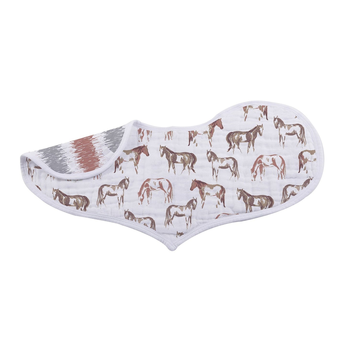 Horses & Roses Cotton Heart Bibs - Set of 2