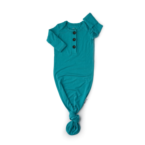 Gigi and Max Knotted Button Gown - Jude Teal