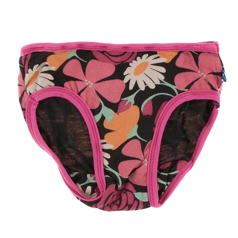Kickee Pants Girls Print Single Underwear - Zebra Market Flowers