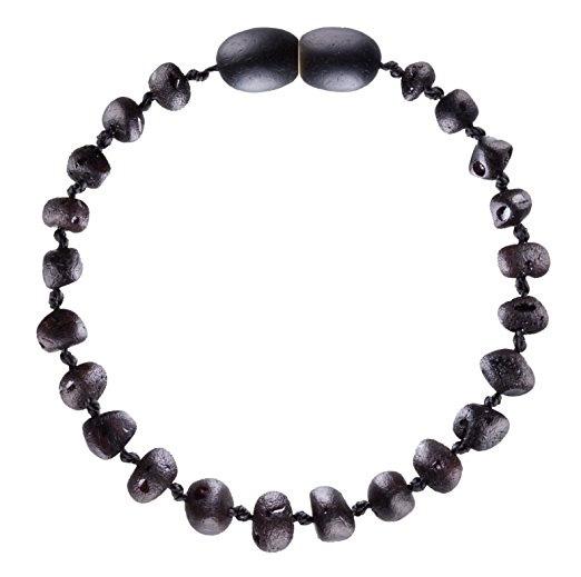 Unpolished Cherry Amber Teething Bracelet 5.5"